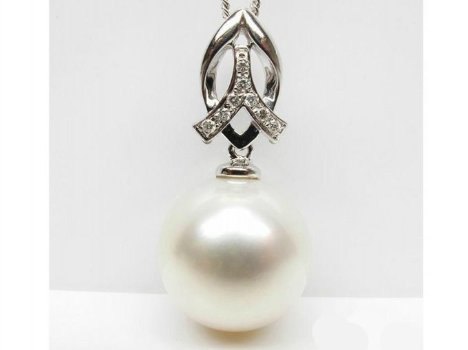 Edmee South Sea Pearl and Diamond Pendant