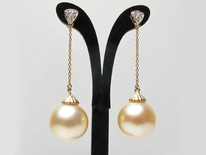 South Sea Pearl Diamond Zainab Earrings