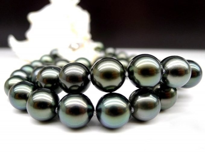 10-12 mm Black Tahitian Pearl Necklaces