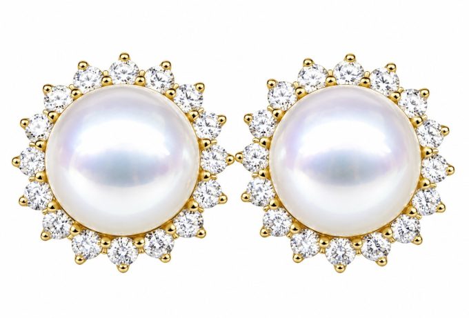 14K/18K Gold South Sea Pearl and Diamond Savannah Earrings