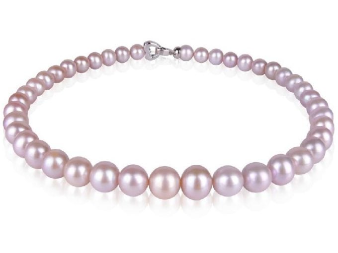 Lavender Freshwater Pearl Necklace 9-10 mm AAA