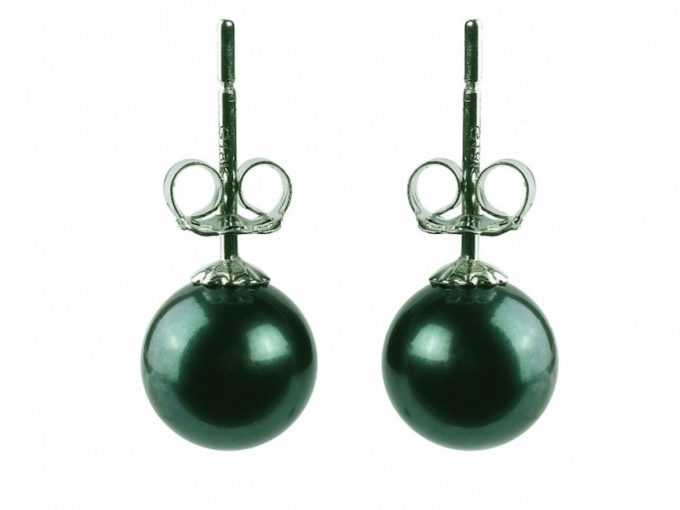 Peacock Akoya Pearl Stud Earrings 5.5-6.0 mm