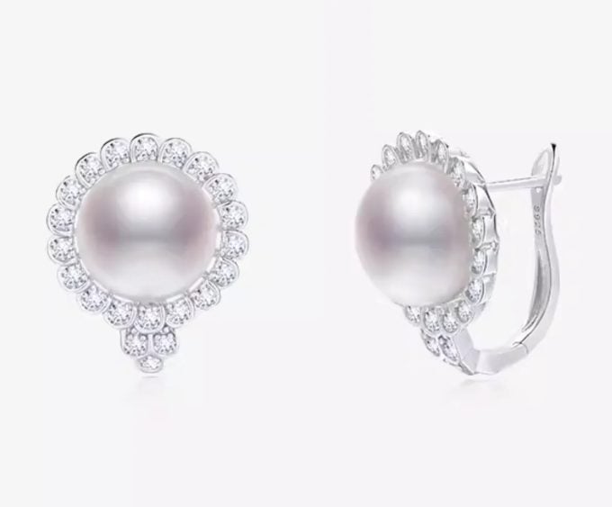 South Sea Pearl and Diamond Soleil Earrings