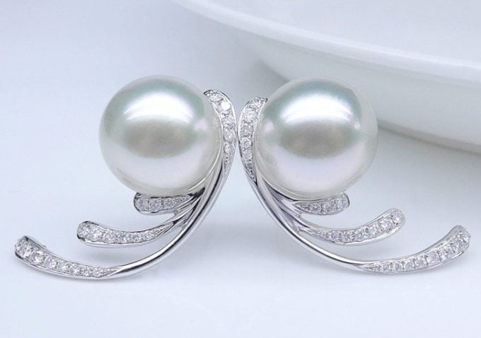 South Sea Pearl and Diamond Aubrielle Earrings