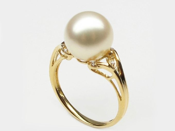 Ethel South Sea Pearl and Diamond Ring
