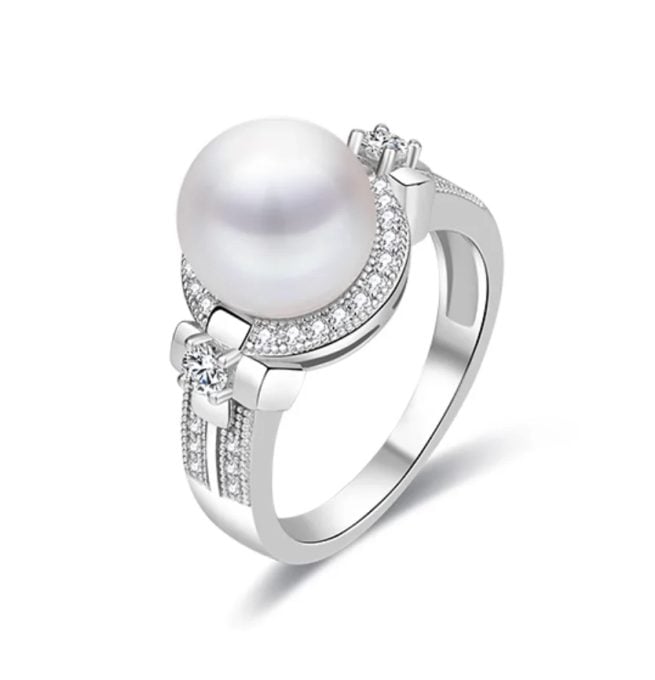 South Sea Pearl and Diamond Eleanor Ring