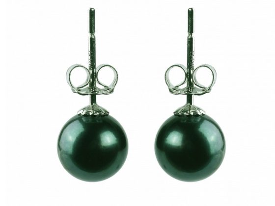 Peacock Akoya Pearl Stud Earrings 5.5-6.0 mm