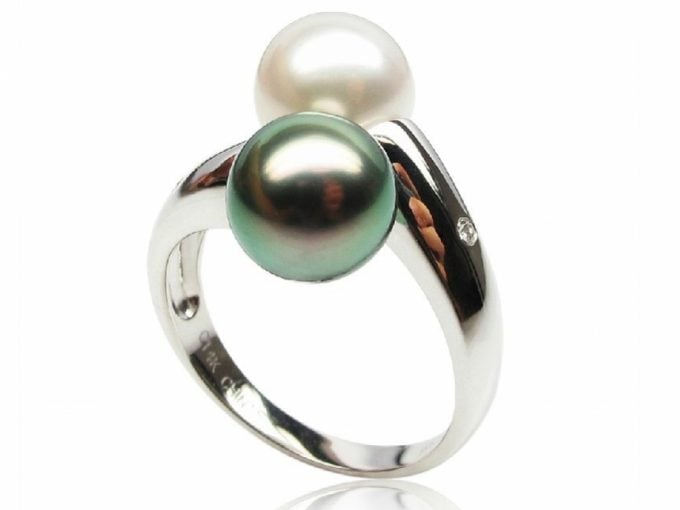 Tahitian and South Sea Pearl and Diamond Ashlynn Ring